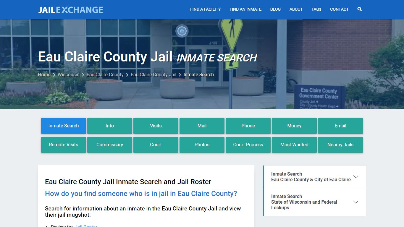 Inmate Search: Roster & Mugshots - Eau Claire County Jail, WI